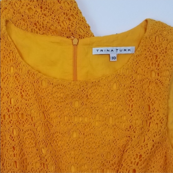 Trina Turk B-Line Crochet Sleeveless Sheath Dress - Picture 4 of 5